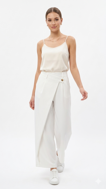 Zenith White Wrap Pants